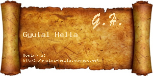 Gyulai Hella névjegykártya